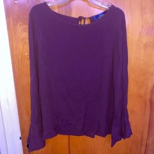 Blue Rain peasant blouse